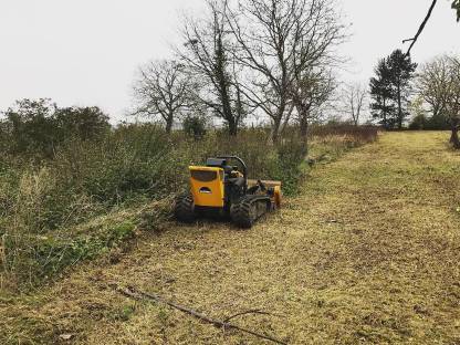 Bild 3:Mulcharbeiten