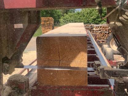 Bild 4:Biete Mobilen Lohnschitt Mobiles Sägewerk Blockbandsäge