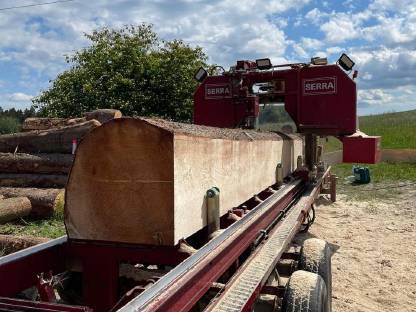 Bild 9:Biete Mobilen Lohnschitt Mobiles Sägewerk Blockbandsäge