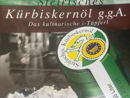 Bild 3:Kürbiskernöl g.g.A.
