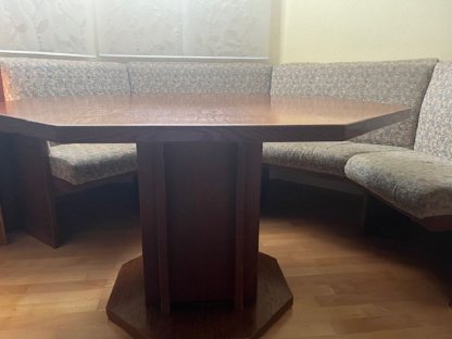 Bild 3:Esszimmer/Wohnzimmer - Sitzbank gepolstert mit Tisch massiv