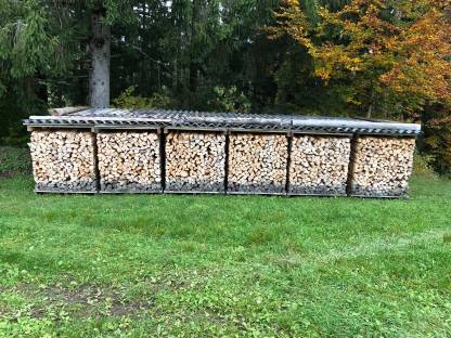 Scheitholz 50 cm Länge in zerlegbaren Boxen