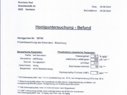 Bild 4:BIO Blütenhonig Ernte 2024