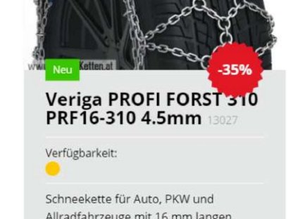 Schneeketten Veriga Profi 4,5 mm für Defender 255/65R19