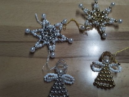 Bild 2:Christbaumschmuck Perlensterne Weihnachten