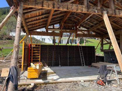 Peri Aluschalung Beton Keller Wände Baustelle