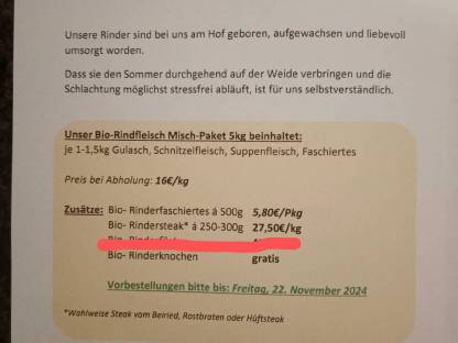 Bio Rindfleisch