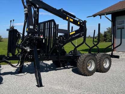 Rückewagen 10 t Doppel Teleskop, Druckluft, Lenkdeichsel