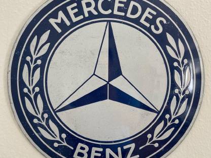 Mercedes Benz Werbetafel aus Blech 35 cm