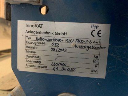 Bild 2:Rollensortierer InnoKat KSU 1800