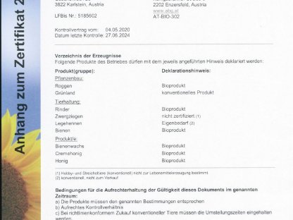 Bild 2:BIO Blütenhonig Ernte 2024