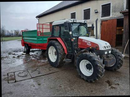 Steyr 958 und Kirchner Miststreuer