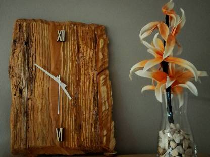 Altholz-Uhr, Lärchen-Alt-Holz-Uhr, Wohnzimmer, Wanduhr