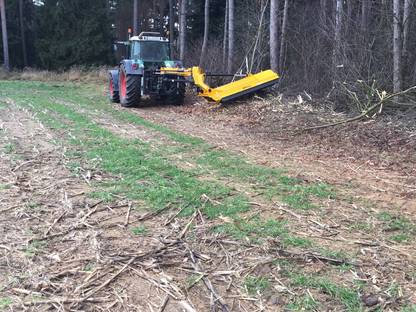 Bild 3:Mulchen von Grünland/ Graben/ Forst und Waldweg