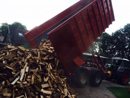 Bild 3:Lohnholzspalten, Baumfällung, Holzverkauf