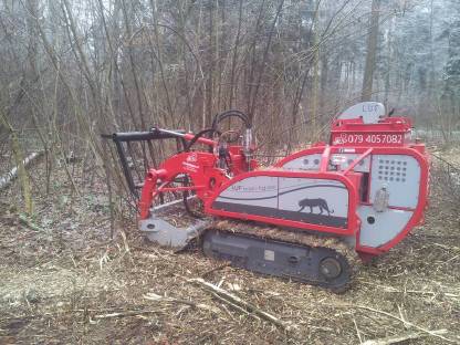 Bild 2:Forstmulchen und Forstfräsen mit Traktor, Rigitrac, Raupe