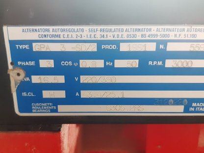 Bild 6:Notstromaggregat 16,5 KVA