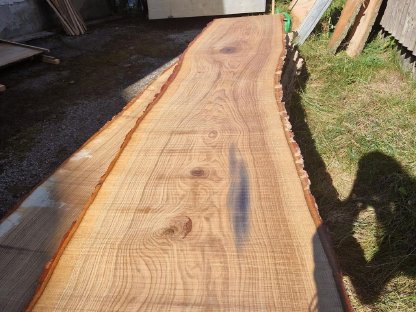 Bild 4:Lohnschnitt, mobieles Sägewerk, Lohnsägen