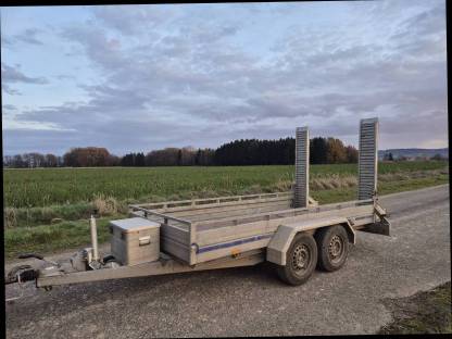 Autoanhänger Tandem Hübl, Baggertransporter