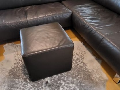 Bild 5:Echt Ledercouch mit Hocker