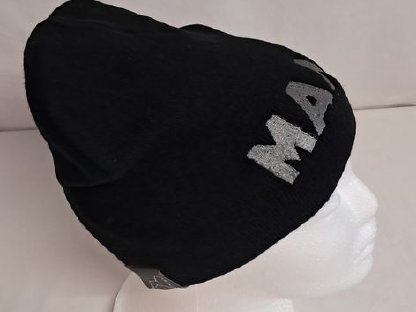 Bild 2:MAN Strickhaube, schwarz mit silbernem Logo, neu