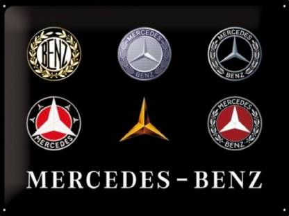 Blechschild 40 x 30 cm Mercedes Benz Logos