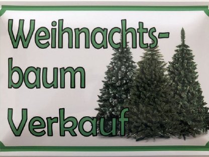 Blechschild 40 x 30 cm Weihnachtsbaum Verkauf