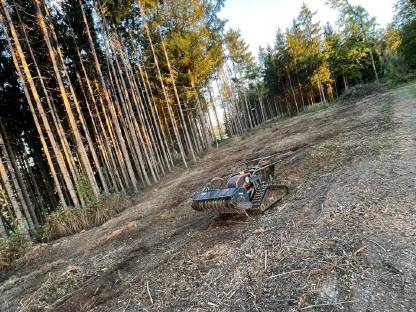 Bild 2:Landschaftspflege Mulchen, Forstmulchen mit Mulchraupe