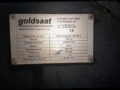 Bild 2:Trocknungsofen, Ölbrenner, Warmluftofen indirekt