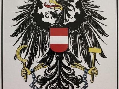 Blechschild 40 x 30 cm Österreich Wappen